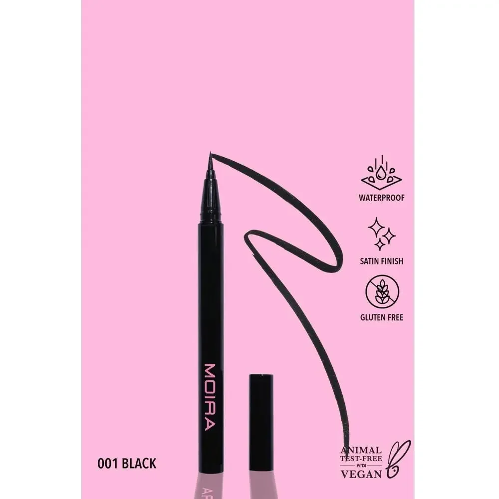 K-Care: Moira Precision Liquid Waterproof Liner Black (001)*Korean Makeup*CLEAN